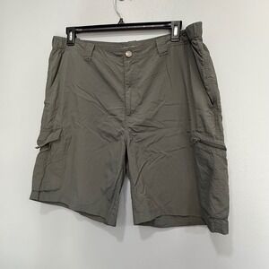Columbia Silver Ridge Cargo Shorts Mens 40 Green Omni-Shade AM4084 Ripstop 10in